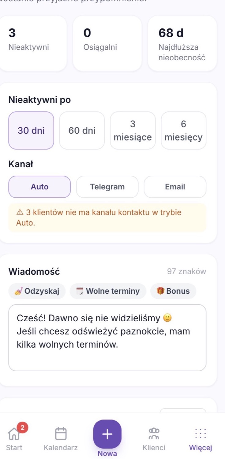 6. Klienci, których dawno nie było